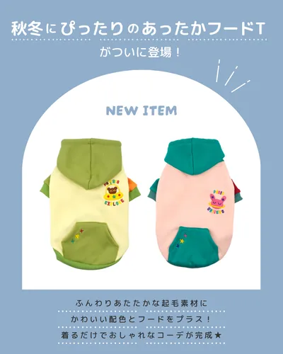 ペット用品の新商品告知の投稿クリエイティブ
