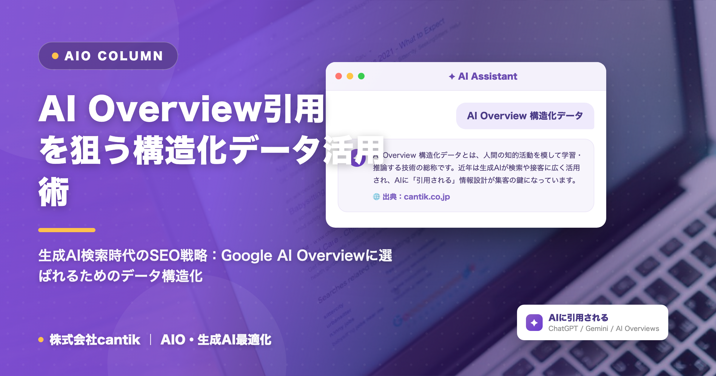 AI Overviewに引用される構造化データ活用術：検索エンジン最適化の次なる一手